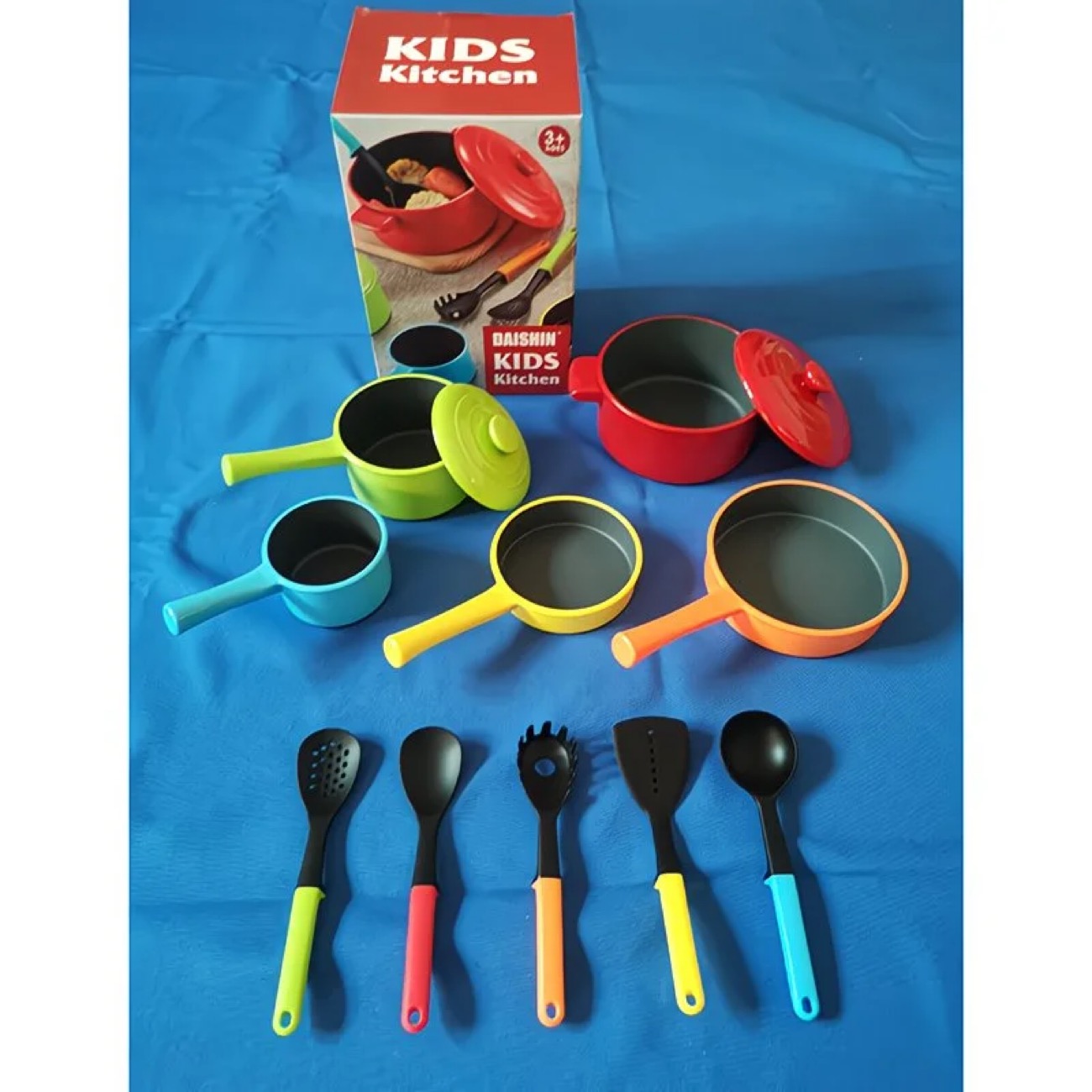 Kids Education Allowance - Mini-Küchenspielzeug-Set für Kinder – ungiftiges Simulations-Pfanne-Löffel,