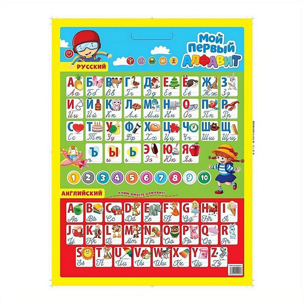 Kids Educational Posters - Russische Elektronische Interaktive Alphabet-Wandtafel Sprechendes ABC