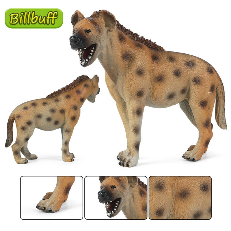 Kids Education Movies - 11cm Simulations-Wildtierfiguren aus ABS, Hyänen-Modelle, Actionfiguren,