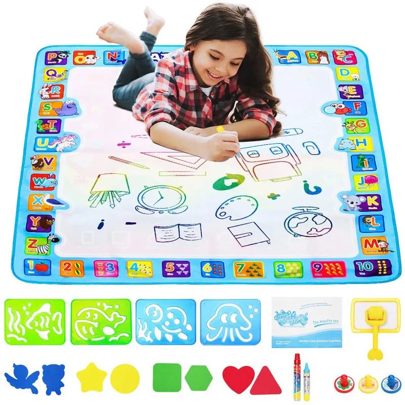 Kids Education Rug - Coolplay Magic Wasser-Zeichenmatte, Malkritzelmatte mit magischen