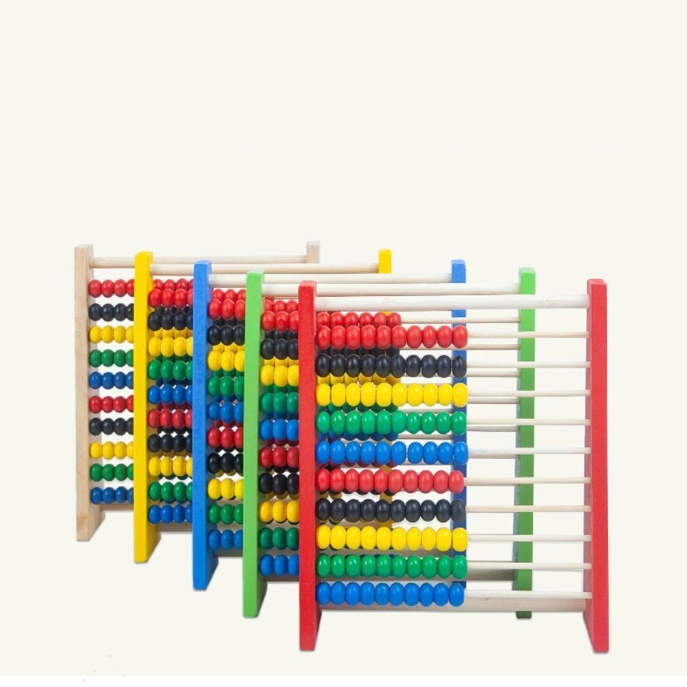Kids Education Calculator - Langlebiger Holz-Abakus, Lehrreiches Intelligenzentwicklungs-Rechenspielzeug, Zählperlen, Hobbys,