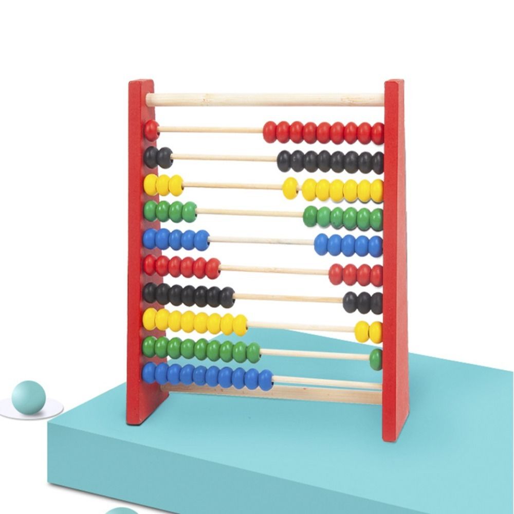 Kids Education Calculator - Holz Holz Abakus langlebig rot blau