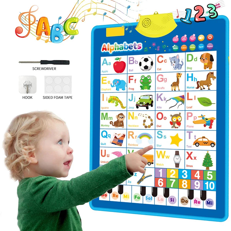 Kids Educational Posters - Elektronisches englisches Alphabet, Wandtafel, sprechende ABC-Buchstaben,