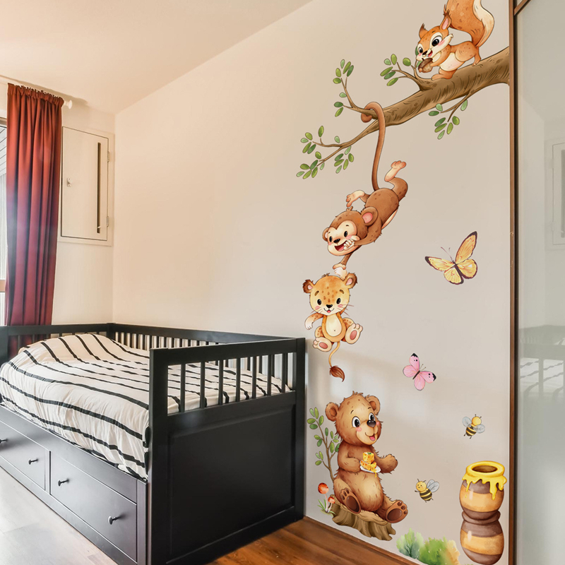 Tierzweige, süßer Affe, Schmet – Kids Educational Posters Bewertung und Preis