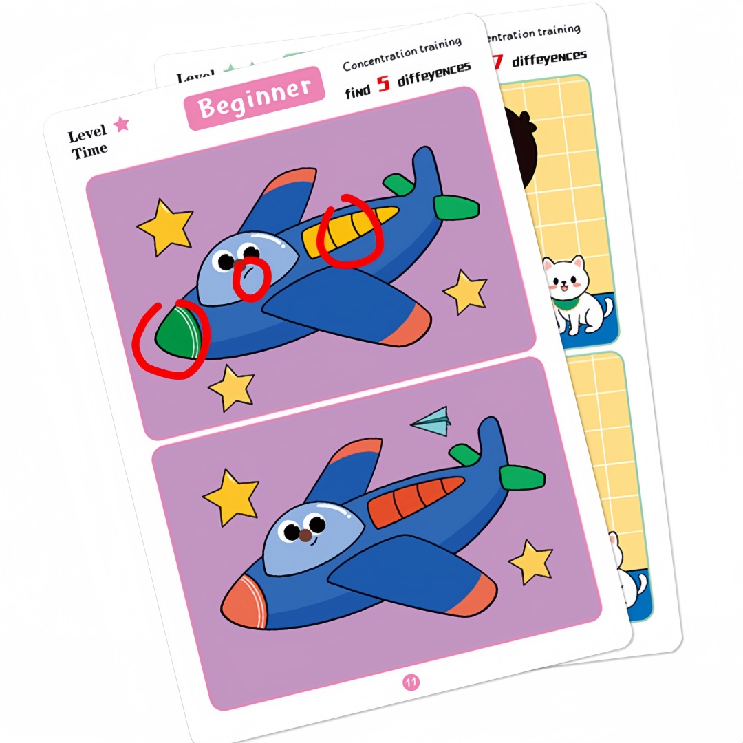 Finden Sie Unterschiede, Karte – Kids Education Level Bewertung und Preis