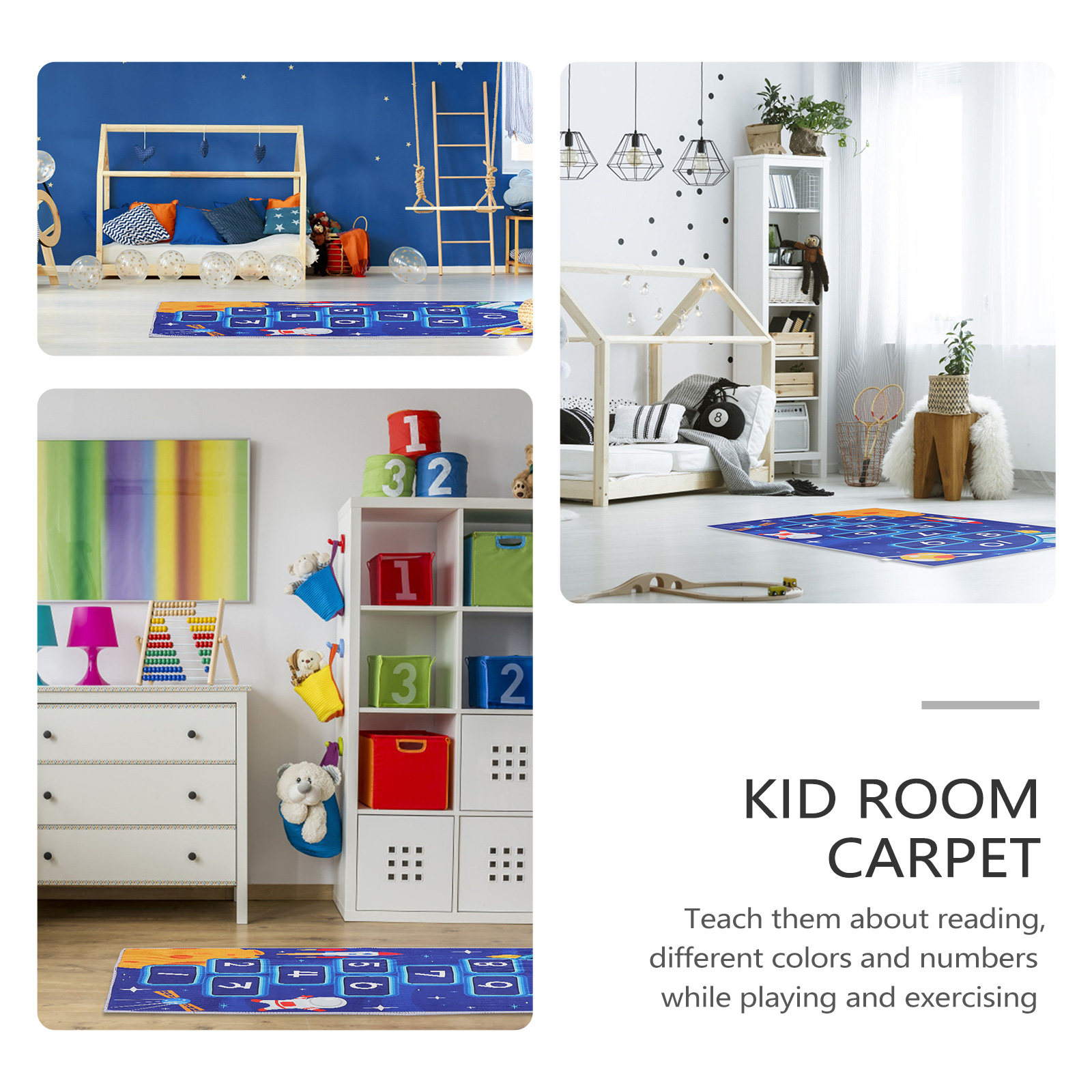 Hopscotch Bodenmatte, Cartoon- – Kids Education Rug Bewertung und Preis