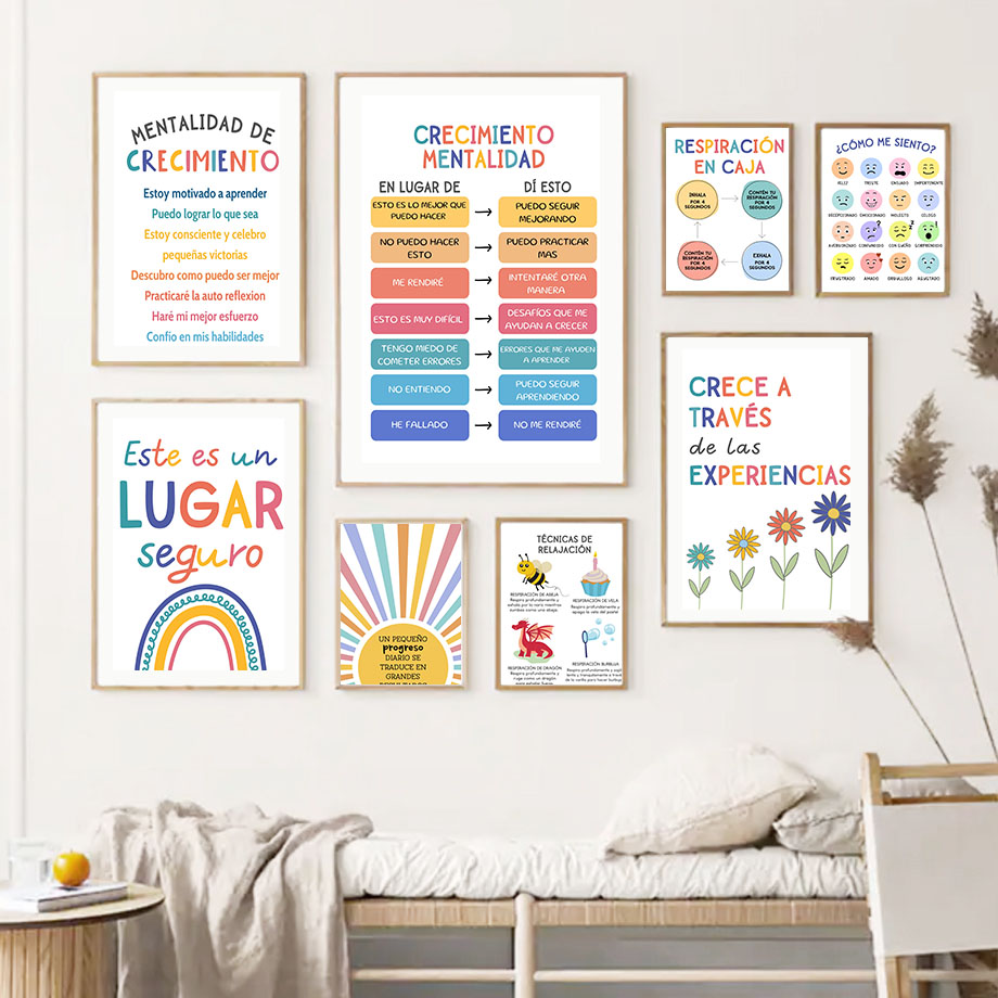 Spanische Bildung Motto Regenb – Kids Educational Posters Bewertung und Preis