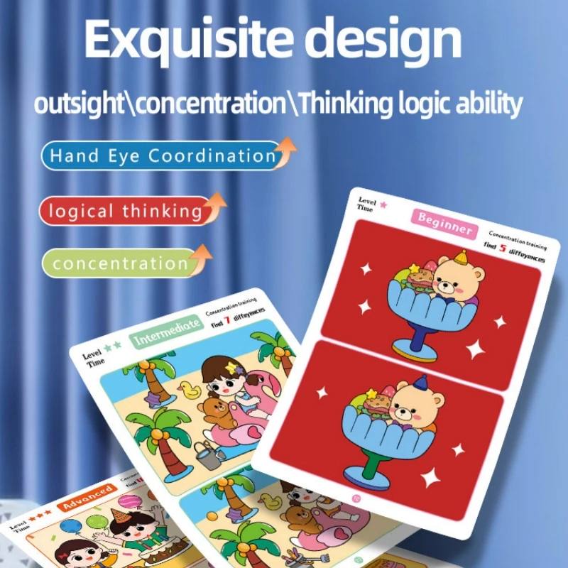 Finden Sie Unterschiede, Karte – Kids Education Level Bewertung und Preis