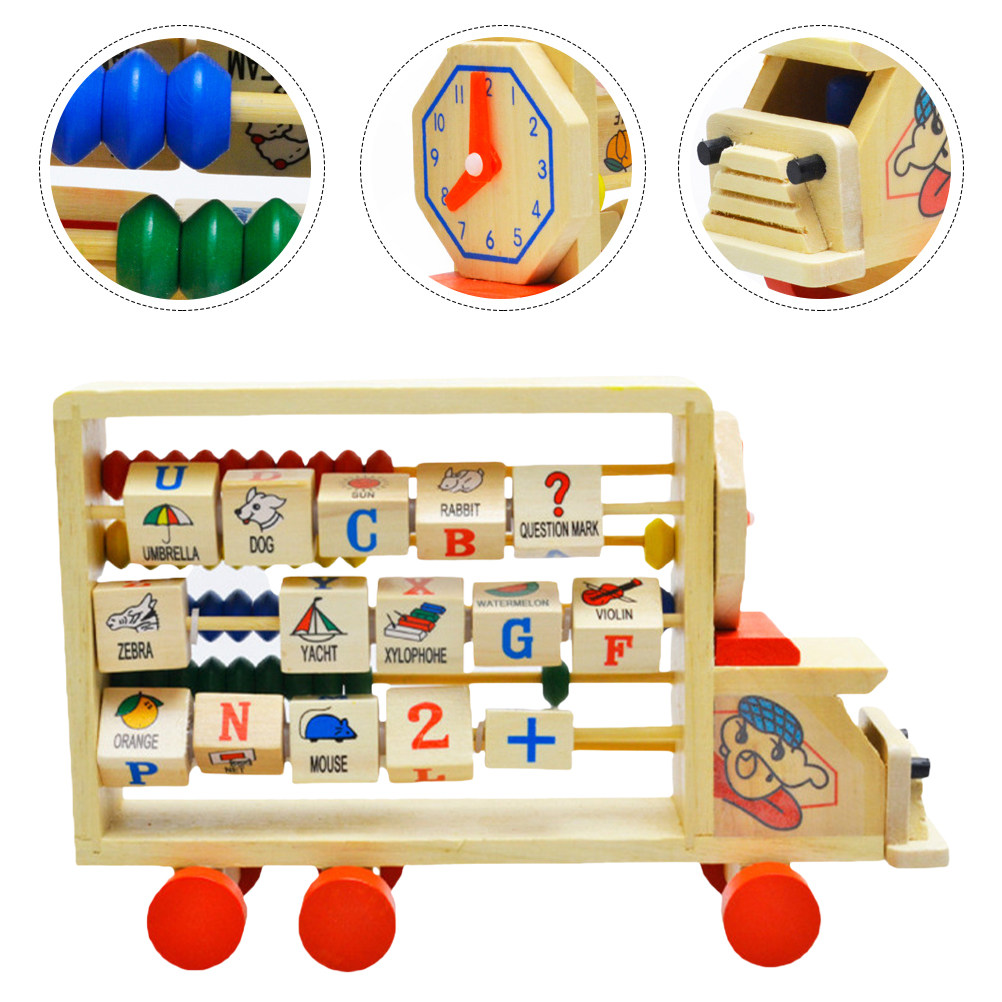 Bunter Holz-Abakus-Ständer, Le – Kids Education Calculator Bewertung und Preis