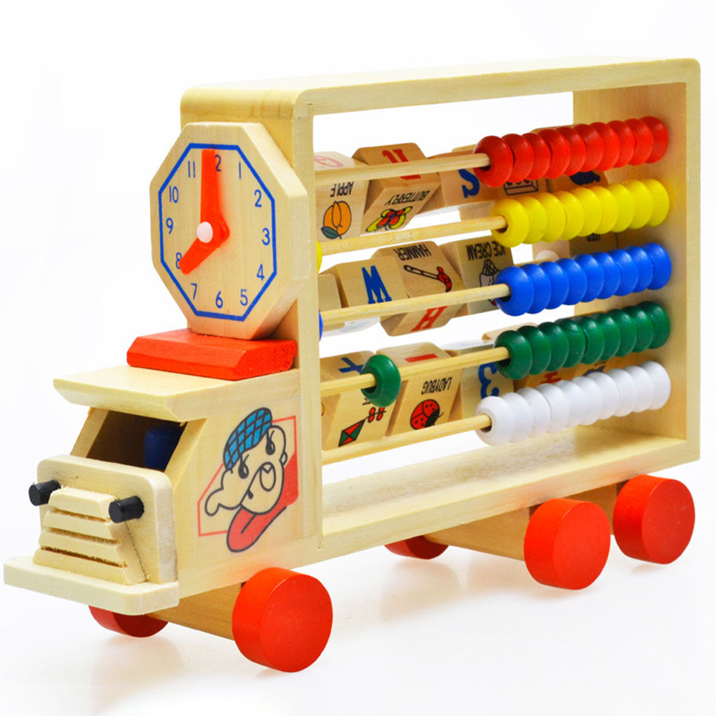 Bunter Holz-Abakus-Ständer, Le – Kids Education Calculator Bewertung und Preis