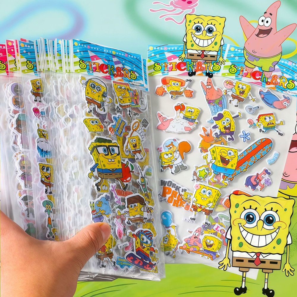 12er-Pack SpongeBob 3D-Aufkleb – Kids Education Movies Bewertung und Preis