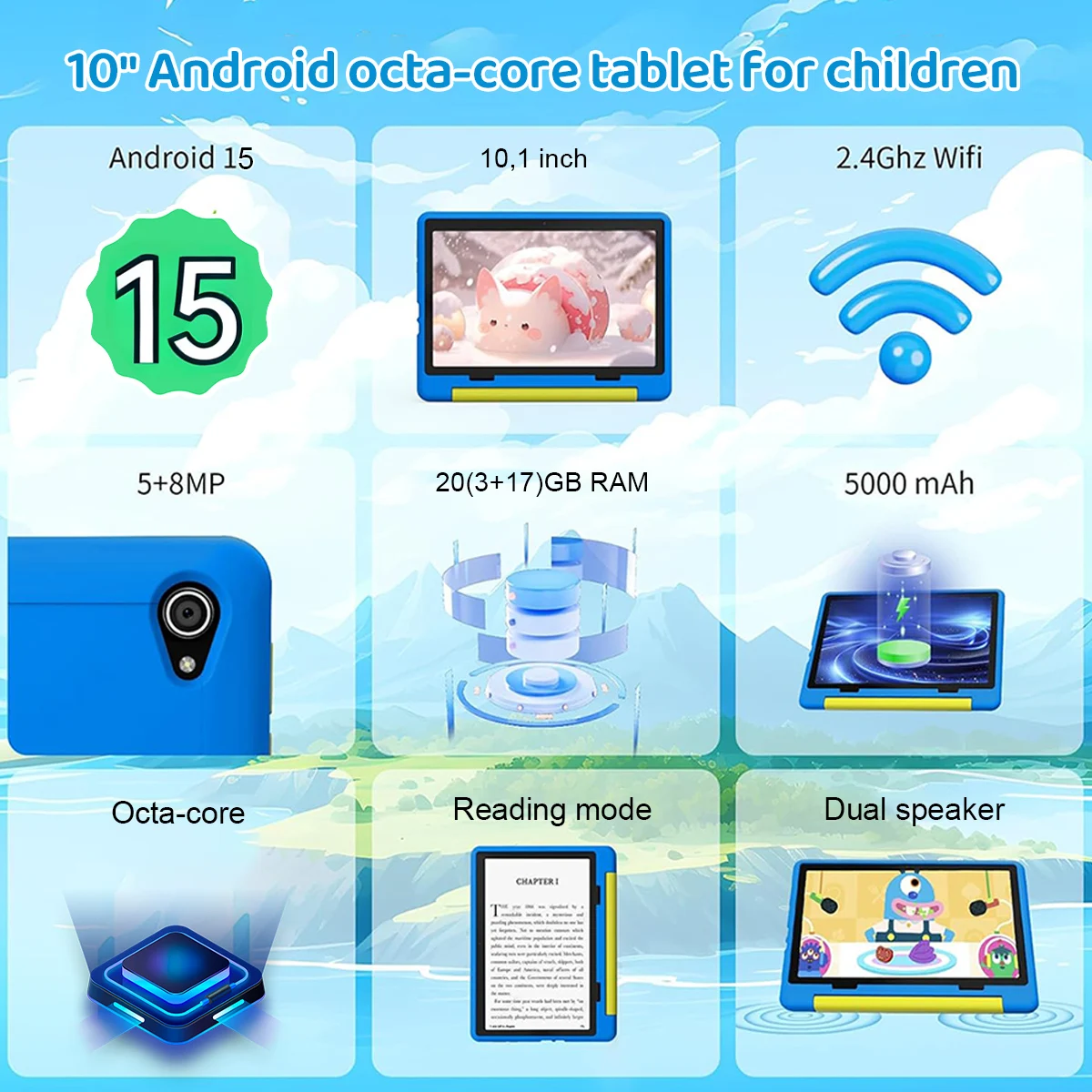 Kinder-Tablet, Android 15 Tabl – Kids Education Tablets Bewertung und Preis