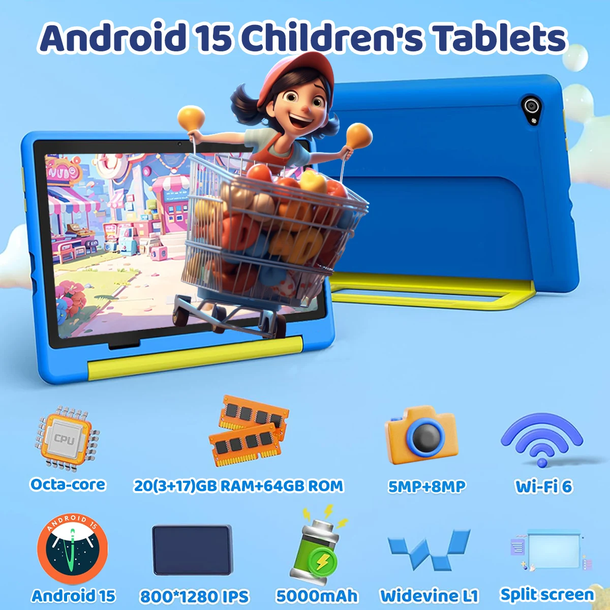Kinder-Tablet, Android 15 Tabl – Kids Education Tablets Bewertung und Preis