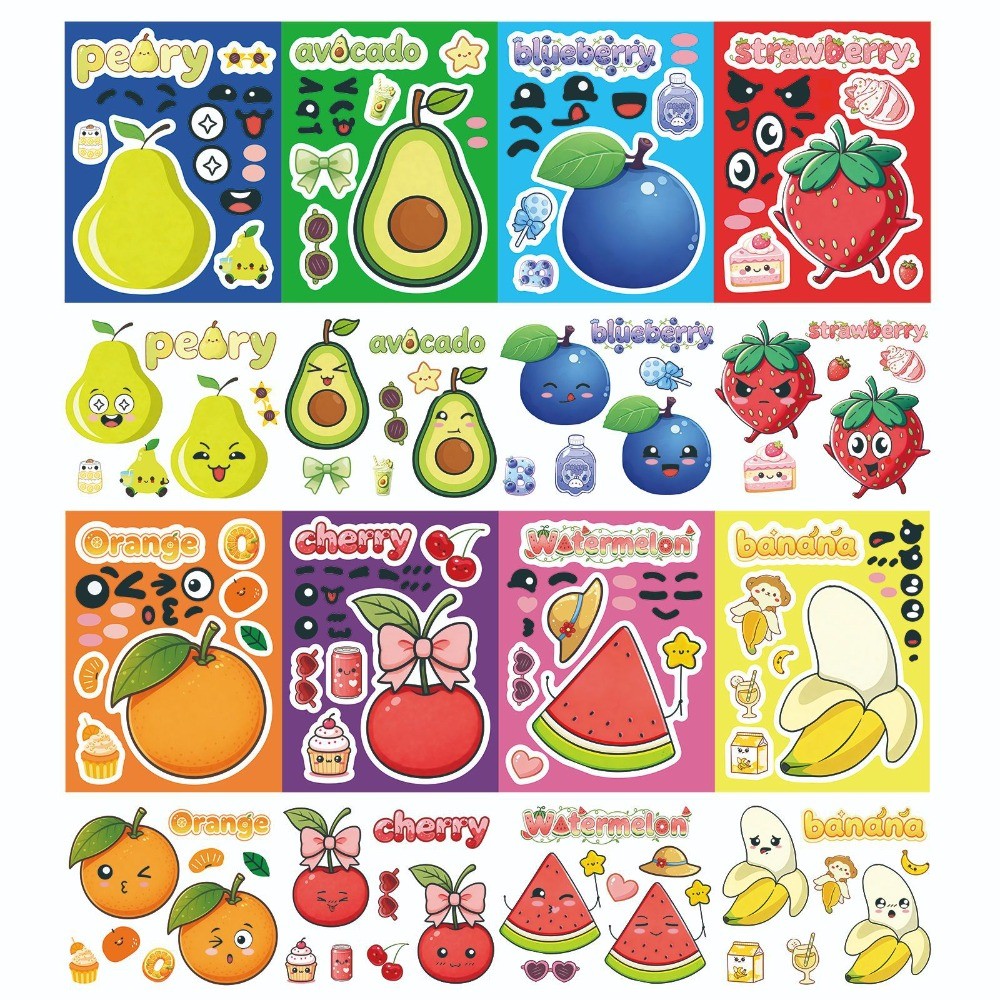 8 Blatt „Make Face“-Aufkleber  – Kids Education Store Bewertung und Preis